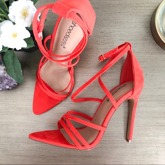 Shoe Dazzle Shoes - ShoeDazzle “Grace” Orange Heels